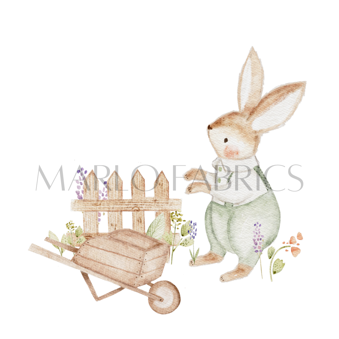 Garden Bunny - Heat Transfer