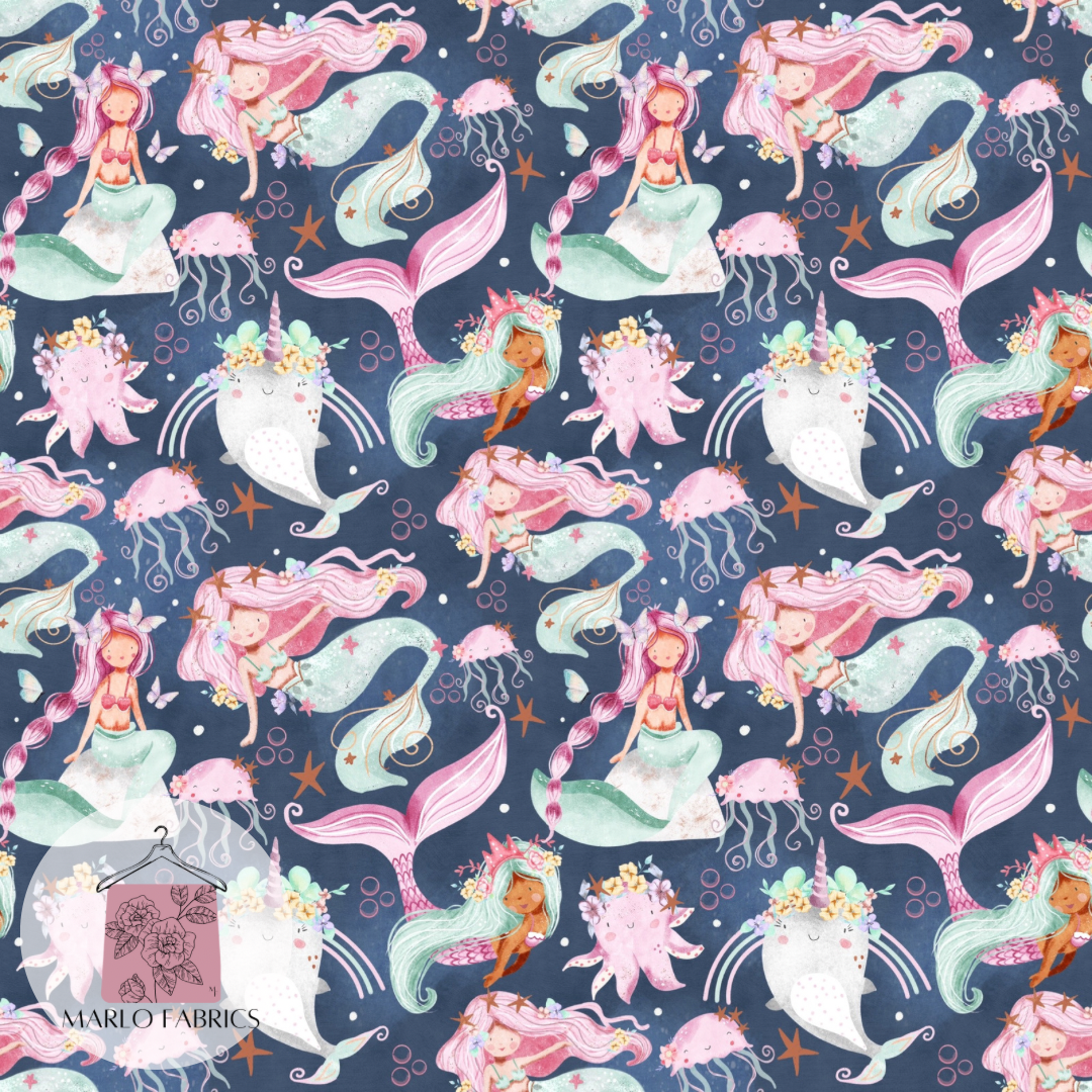 Magical Mermaids - Navy - Pre Order 341