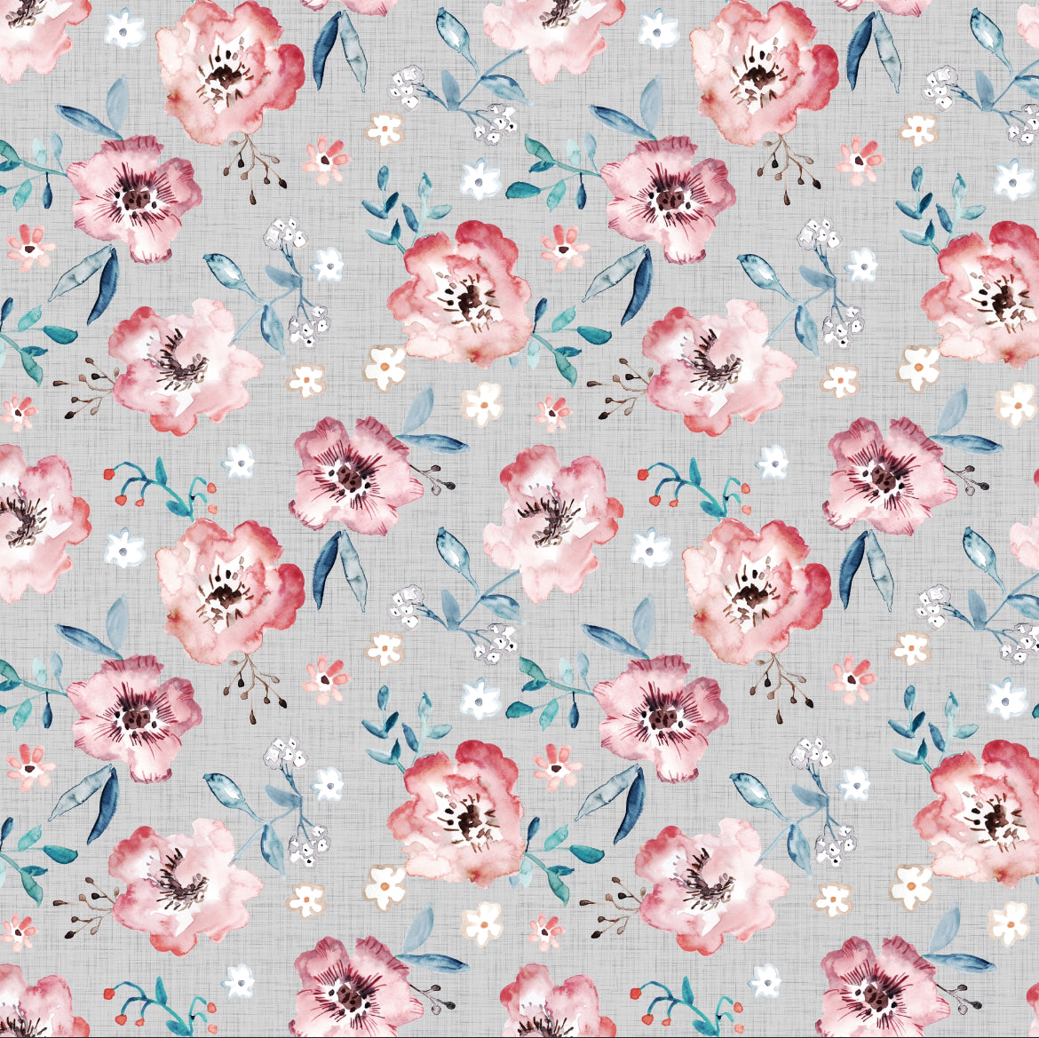 Grey Linen Floral - Pre Order *Exclusive* 78