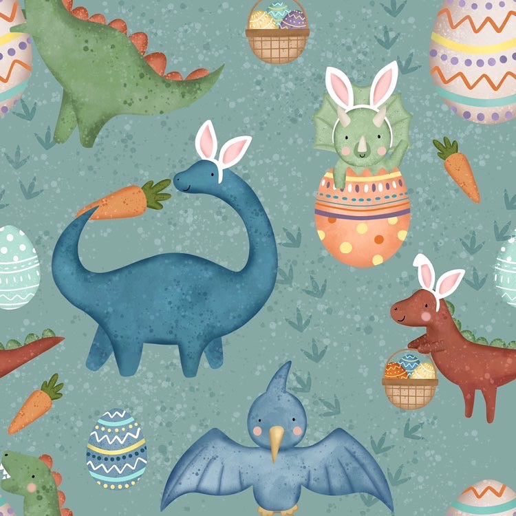 Easter Dinos Teal - Pre Order 110