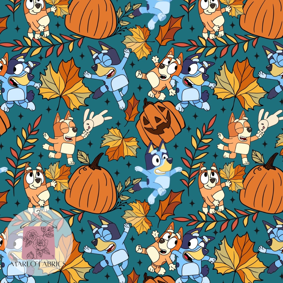 Autumn Leaves Blue Dog - Pre Order 621