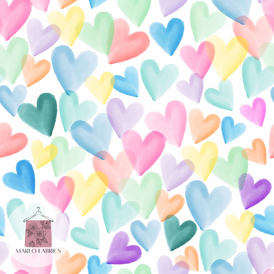 Pastel Rainbow Hearts - Pre Order 413