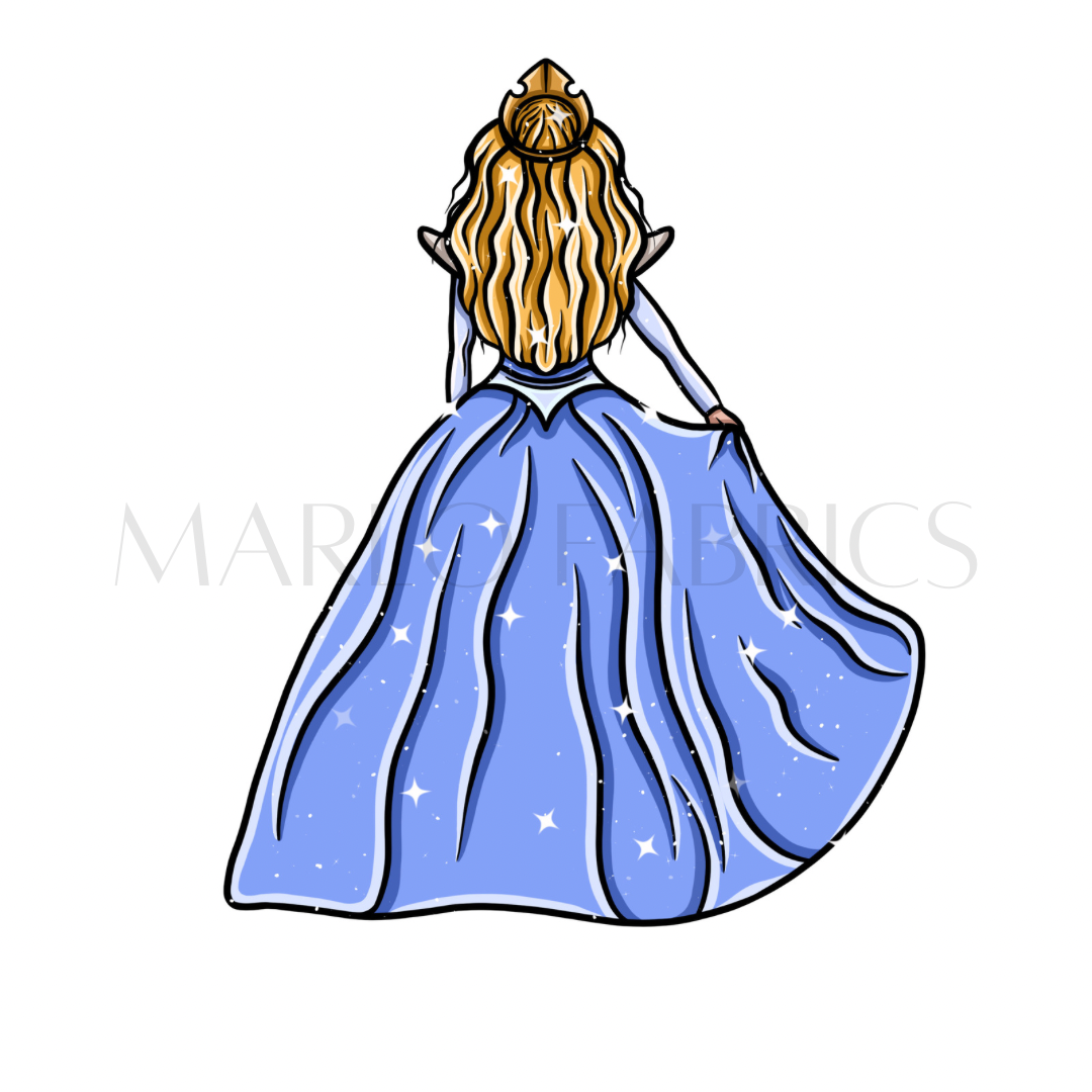 Sleeping Princess - Blue - Heat Transfer