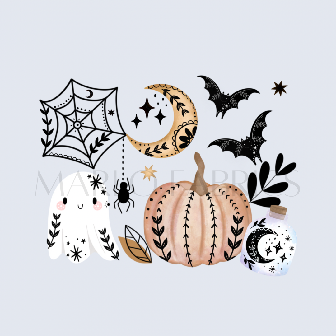 Boho Halloween Heat Transfer