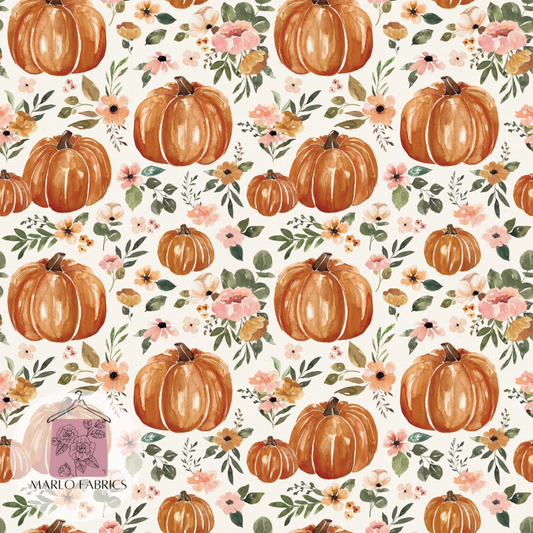 Floral Pumpkins - White  - Pre Order 236