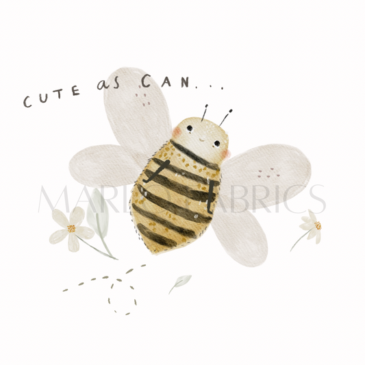 Cute as can Bee Heat Transfer - IN STOCK