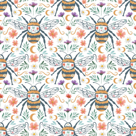 Midsummer Bees - White - Pre Order 96